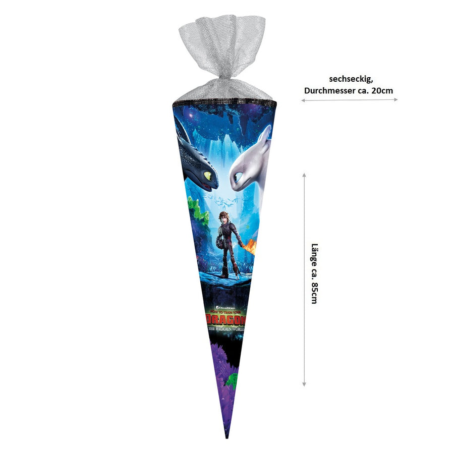 Schultüte Zuckertüte Dragons Drachenzähmen 3 Ohnezahn Drache Blau