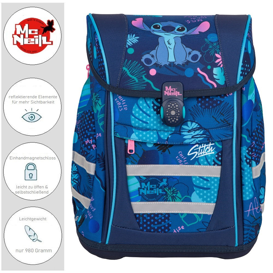 McNeill Schultasche Disneys Stitch für Mädchen Blau