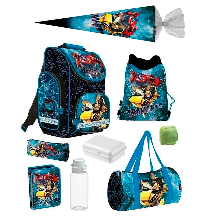 Familando Transformers Schulranzen Set · Schultasche für Jungen Leicht und Kompakt · Einschulungs-Set für die 1. bis 4. Klasse