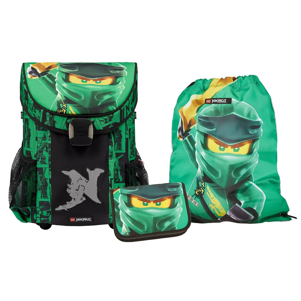 Lego Schulranzen Set Ninjago Golden Power für Jungen und Mädchen