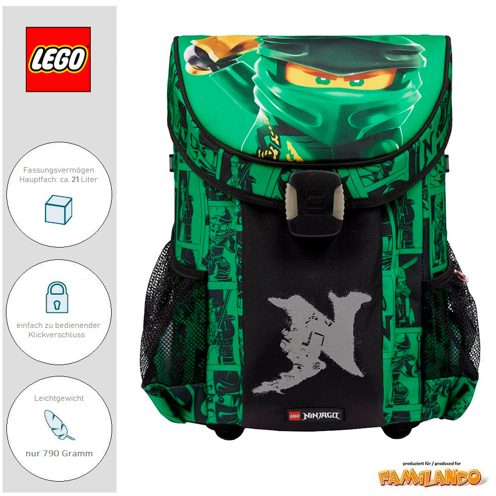 Frontansicht Ninjago Schultasche Lego Easy 1. bis 4. Klasse Grundschule