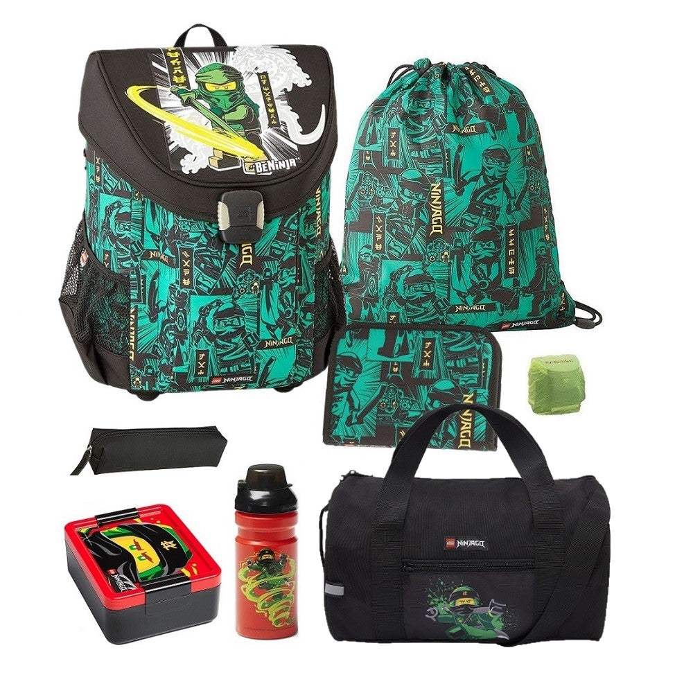 Lego Ninjago Schulranzen Set Easy Green Lloyd mit Sporttasche