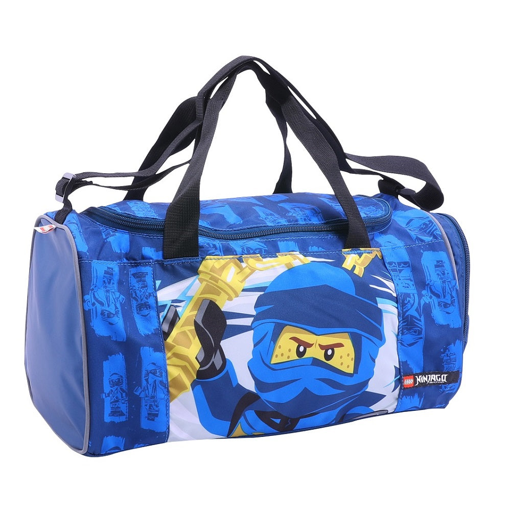 Blaue Sporttasche mit Lego Ninjago Kämpfer Jay