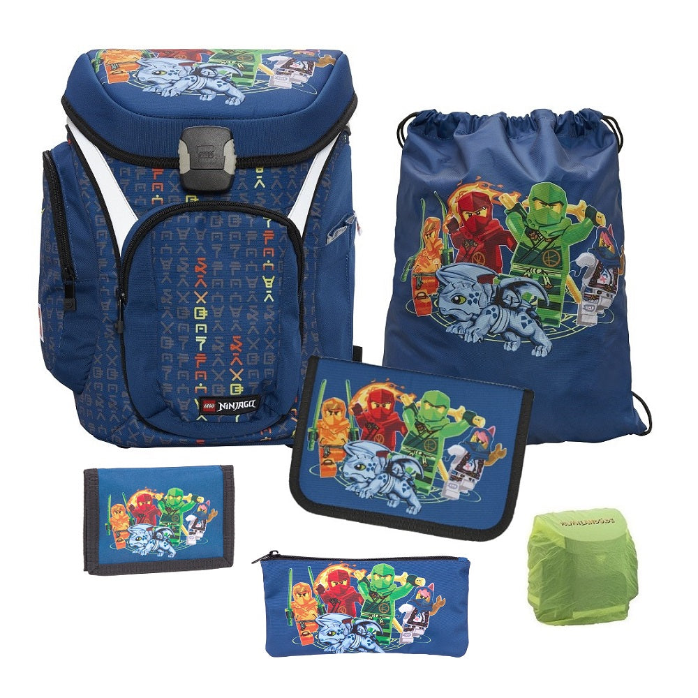 Lego Ninjago Schulranzen Set mit Federmappe und Geldbeutel