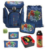 Lego Ninjago Schulranzen Set mit Federmappe, Brot-Dose und Trink-Flasche