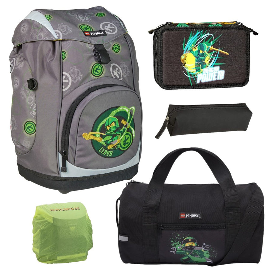 Lego Ninjago Schulrucksack 1. Klasse im Set mit Federmappe und Sporttasche