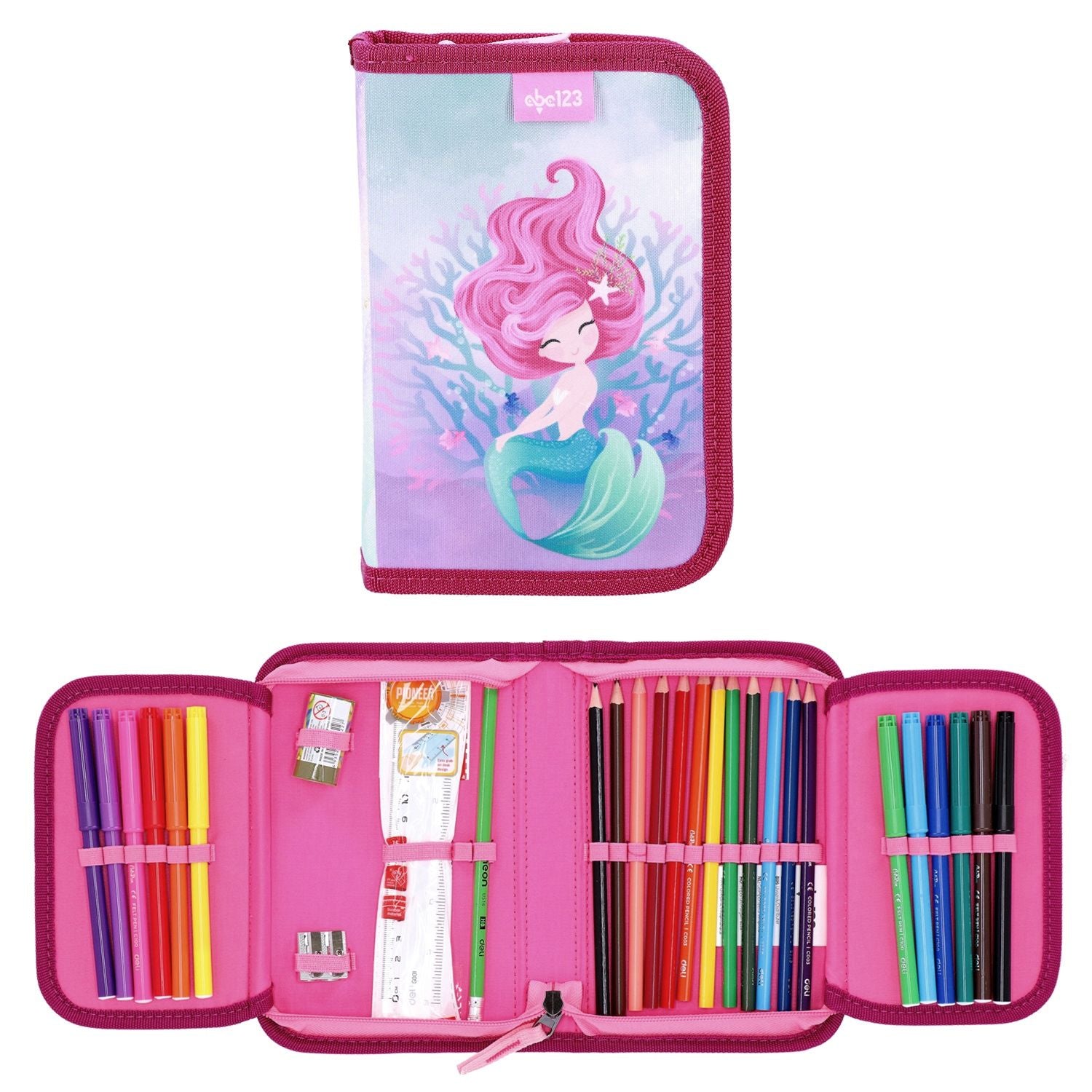 Meerjungfrau Federmappe gefüllt