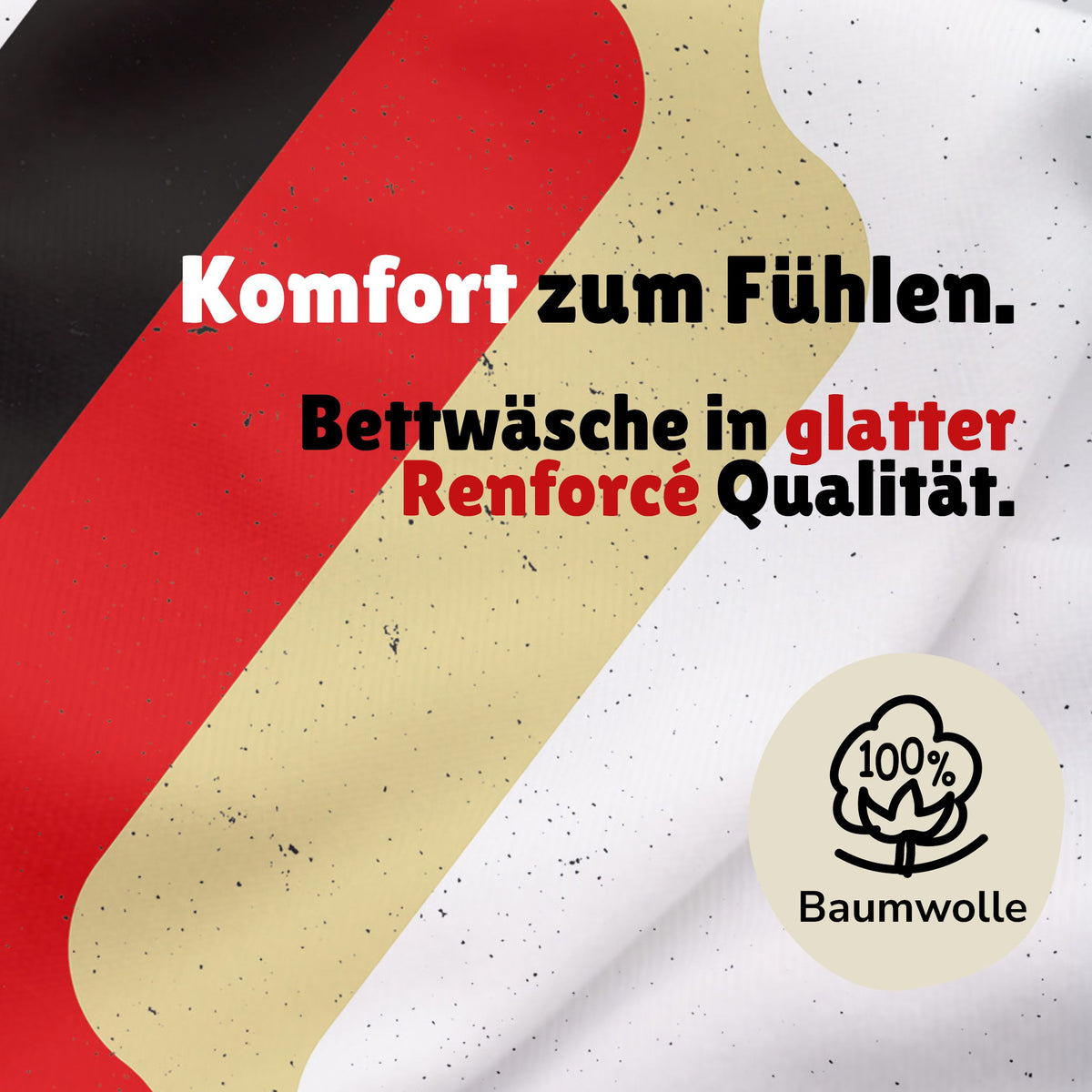 Offizielles DFB Bettwäsche Set 2-teilig, 100% Baumwolle, 80x80 135x200 cm - Fußball Bettwäsche des Deutschen Fußball Bundes