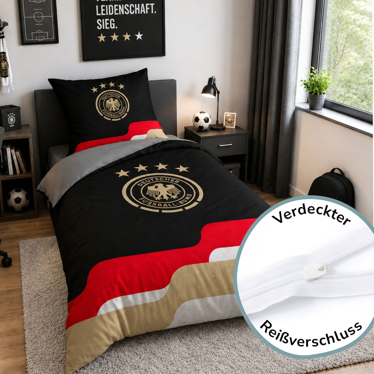 mit Reißverschluss