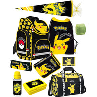 Pokemon Schulranzen Set mit Federmappe, Lunch-Set, Sporttasche und Schultüte
