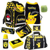 Pokemon Schulranzen Set mit Federmappe, Lunch-Set und Sporttasche
