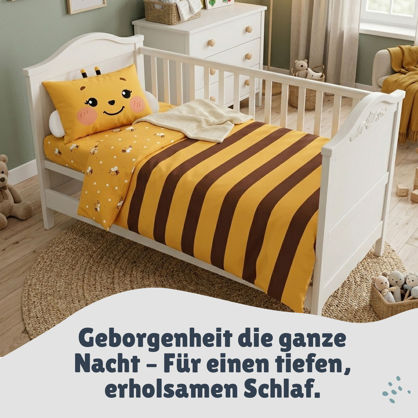 Biene Hummel Bettwäsche für Babys und Kleinkinder