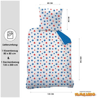Paw Patrol Winter-Bettwäsche 135 x 200 für Kinder 100% Baumwolle Flanell