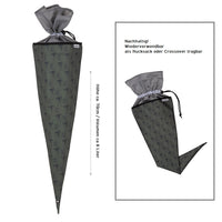 Schultüte grau passend zum Schulranzen