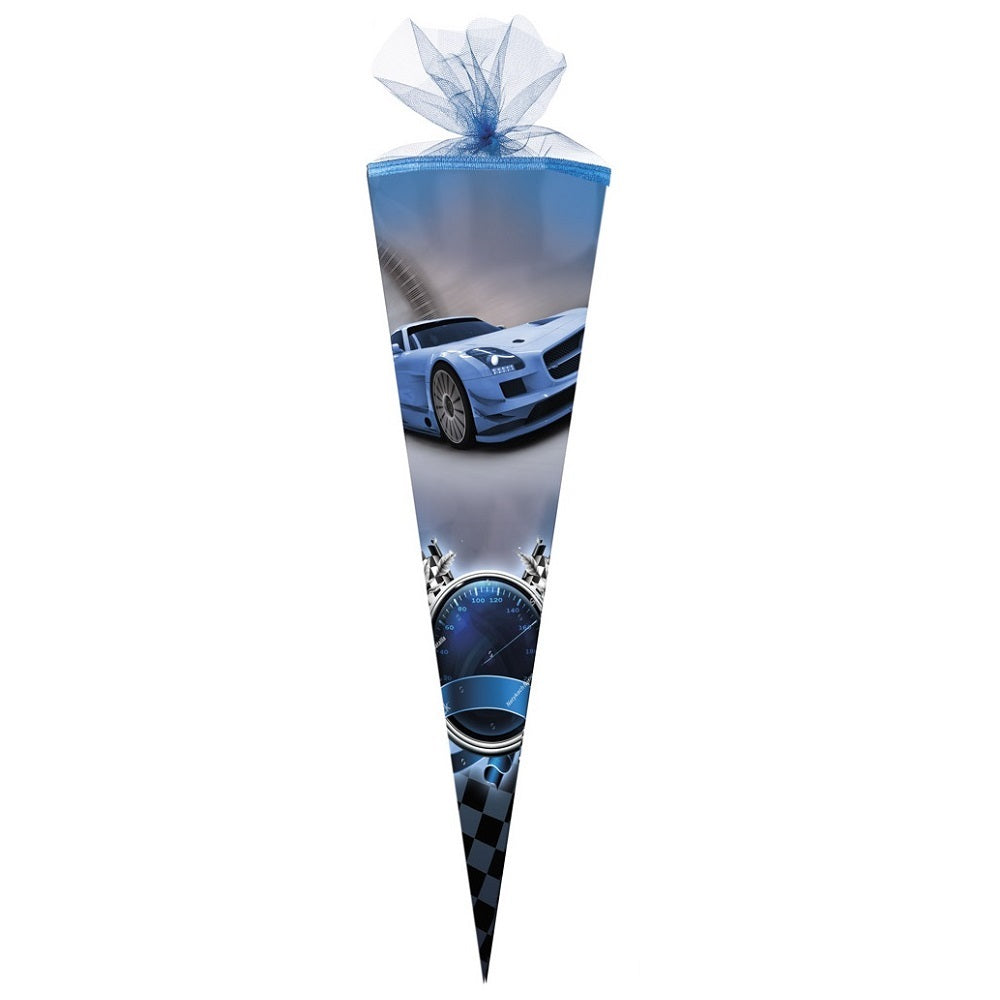 Nestler Schultüte / Zuckertüte Auto Race Blau