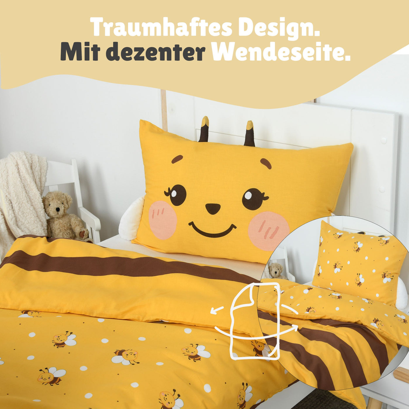 Detailansicht Wendebettwäsche für Kinder ab 2 Jahren