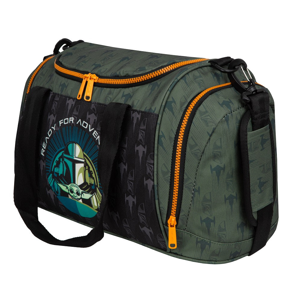 Sporttasche grau mit Mandalorian Motiv