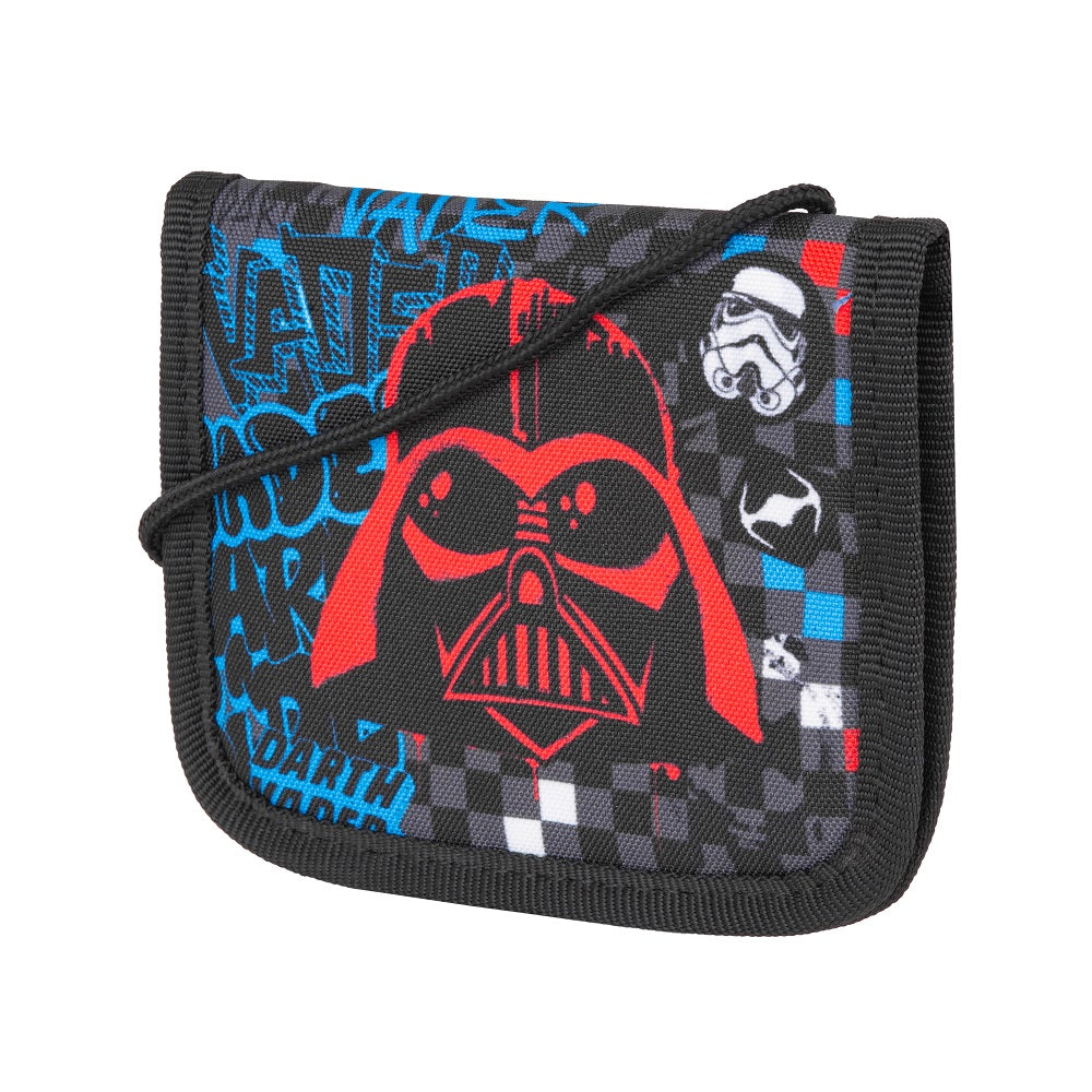 Star Wars Geldbeutel schwarz mit rot und blau Akzenten