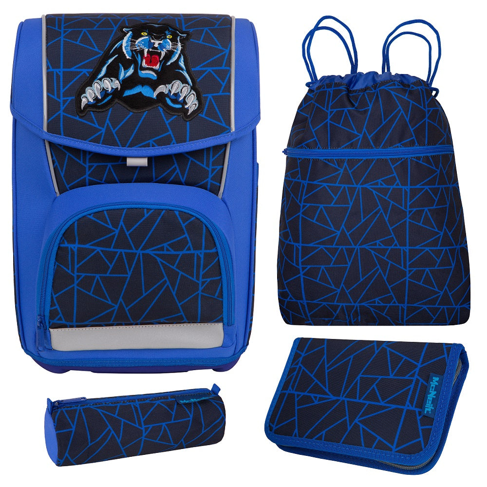 McNeill Schulranzen Wild Panther Schultasche 1. Klasse Blau