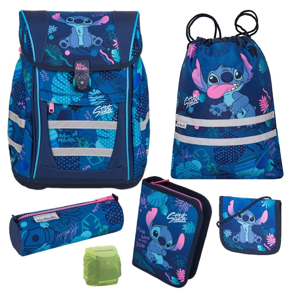 McNeill Mädchen Schulranzen Set 1. Klasse Teneris Disney Edition Stitch