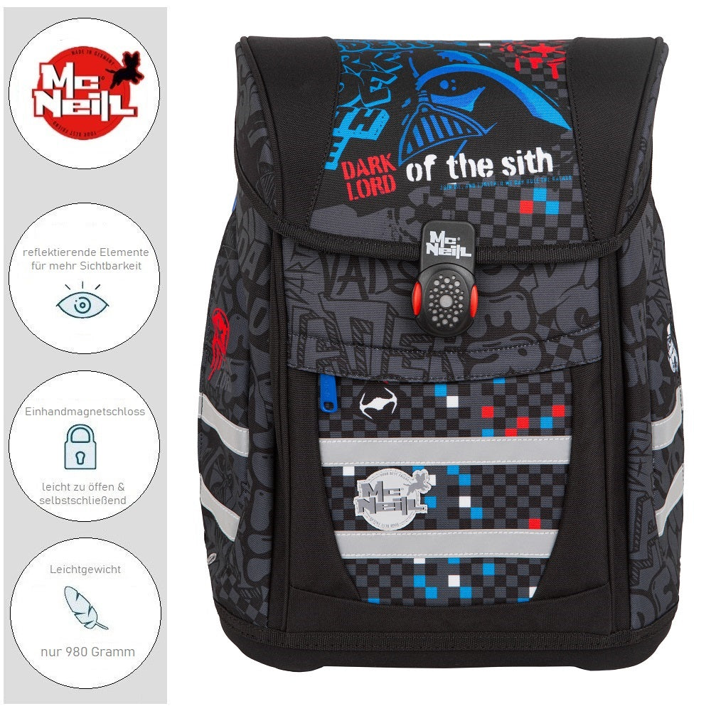 McNeill Schultasche Star Wars für Jungen Schwarz Blau