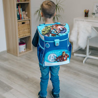 Scooli Campus Fit Schulranzen mit Avengers Motiv in Blau für Jungen aber der 1. Klasse