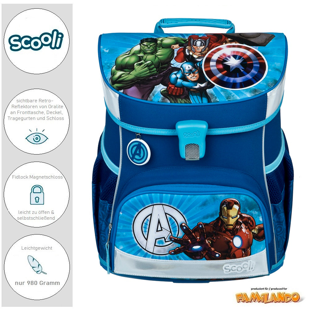 Avengers Schultasche mit coolem Motiv Hulk Thor Captain America