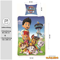 coole Kinderbettwäsche Paw Patrol Turm Zentrale Hunde 135 x 200 cm