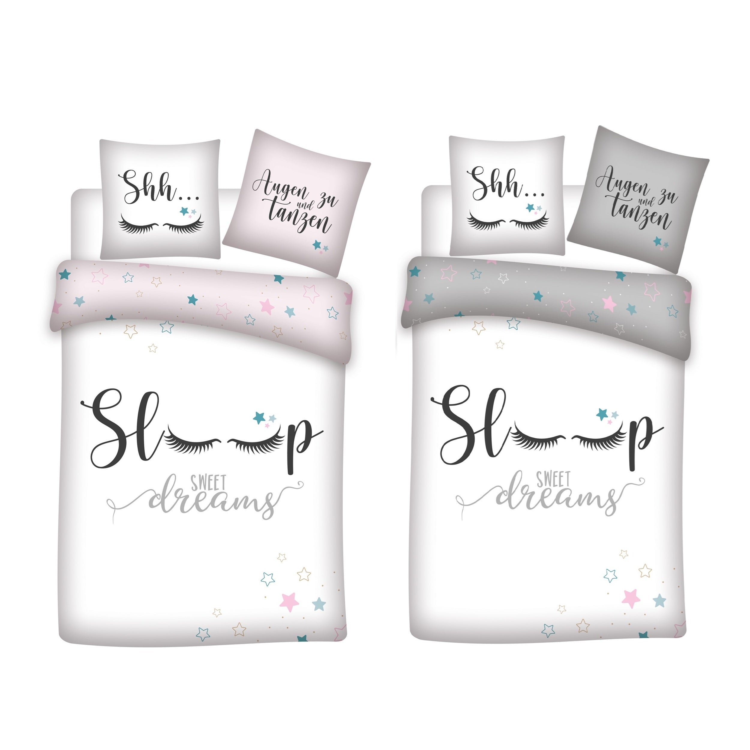 Sweet Dreams Bettwäsche 135x200 für Teenager Jugendliche Mädchen