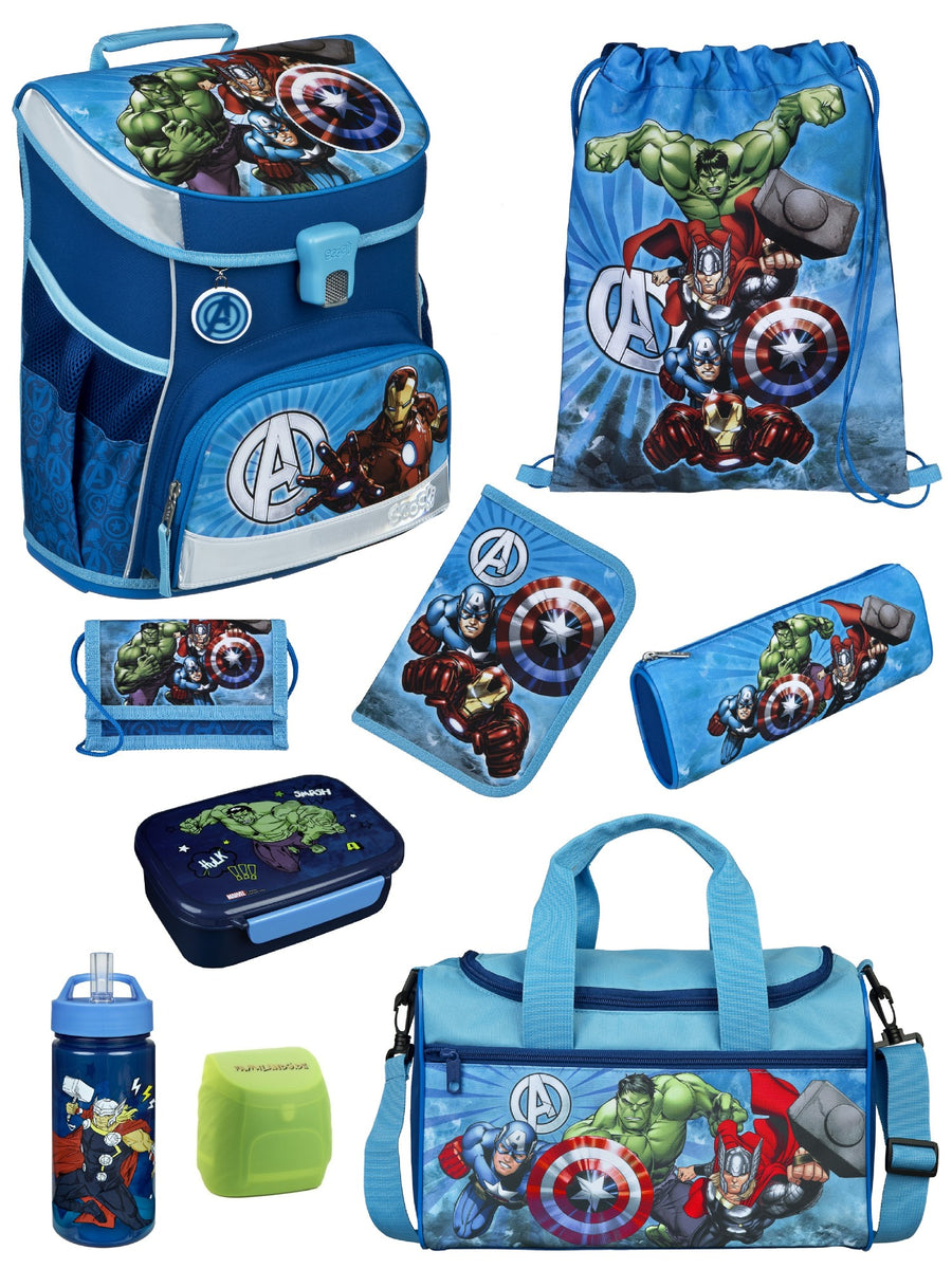 Scooli Campus Fit Schulranzen AVENGERS 9-teiliges Set mit Sporttasche