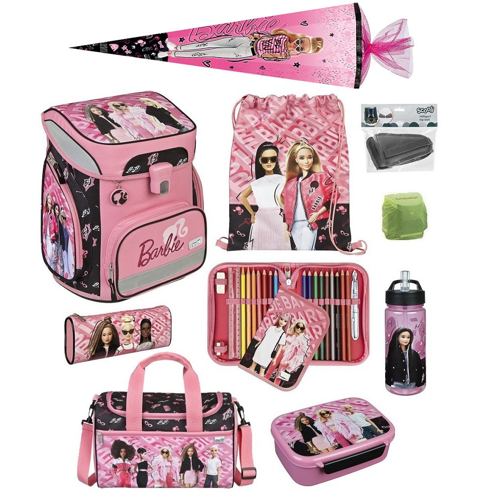 Barbie Puppe Schulranzen Scooli Schultasche für Mädchen 1. Klasse