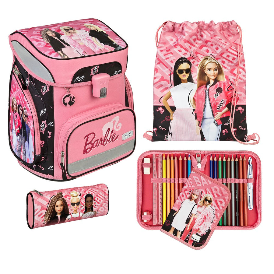 Barbie Puppe Schulranzen Scooli Schultasche für Mädchen 1. Klasse