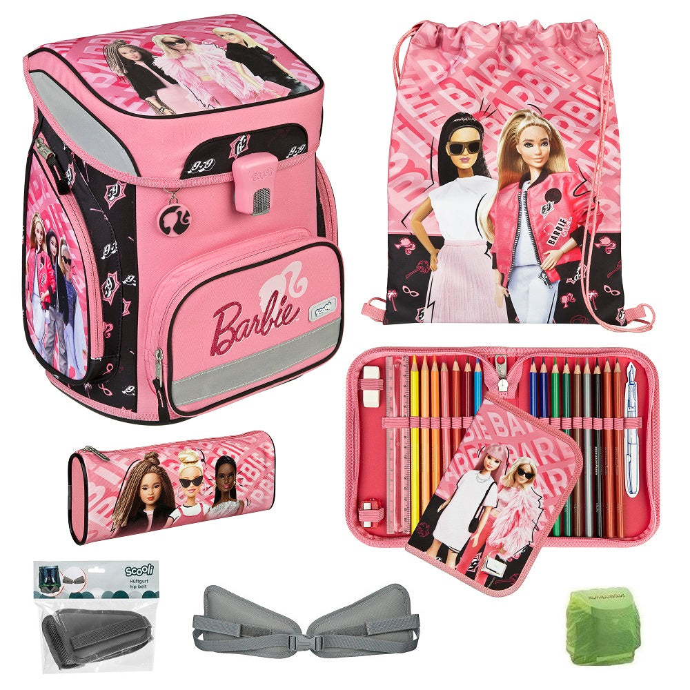 Barbie Puppe Schulranzen Scooli Schultasche für Mädchen 1. Klasse