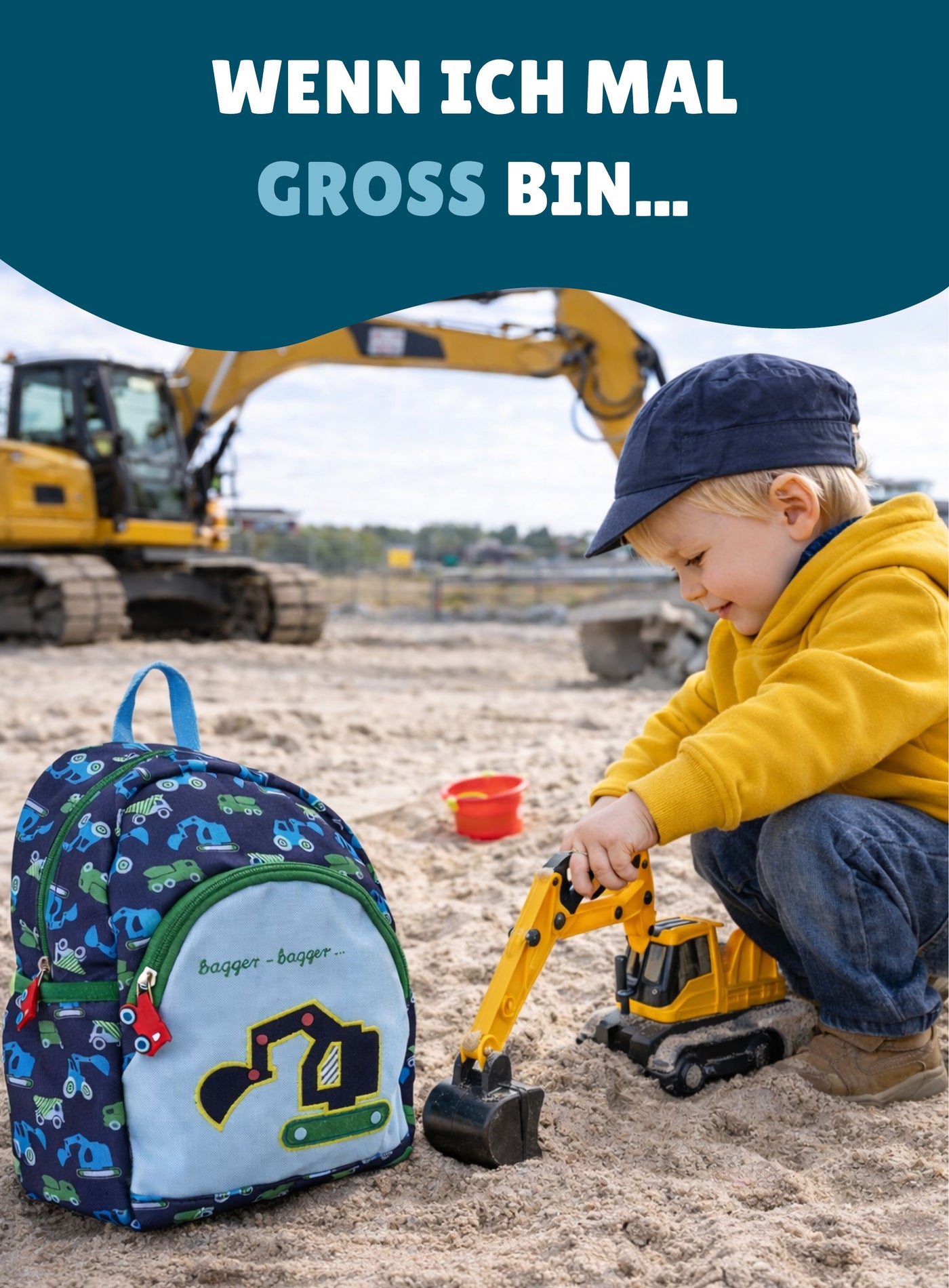 Blauer Kinder Rucksack für Jungen und Mädchen 