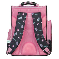 Mädchen Schulranzen mit rosa Rückansicht mit Polster und Gurten