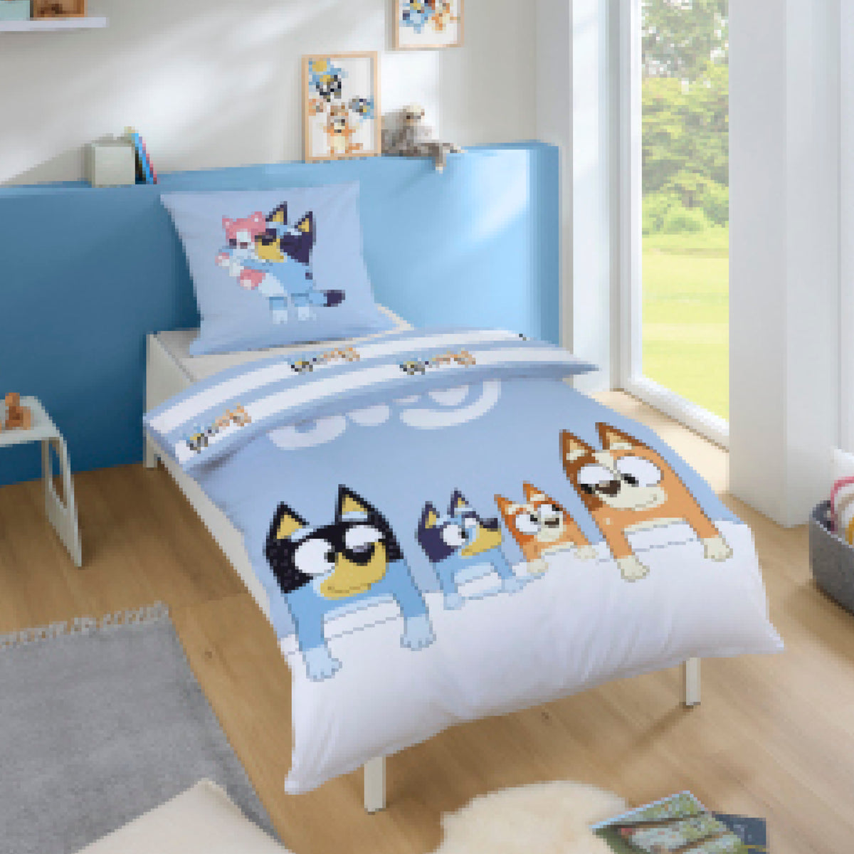 Bluey Bettwäsche 135x200 cm Kinderbettwäsche für Mädchen und Jungen