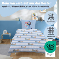 Wendebettwäsche für Jungs und Mädels Bluey Family Bandit Chilli Bingo
