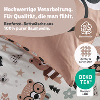 Infotafel Qualität der Bettwäsche aus 100% Baumwolle