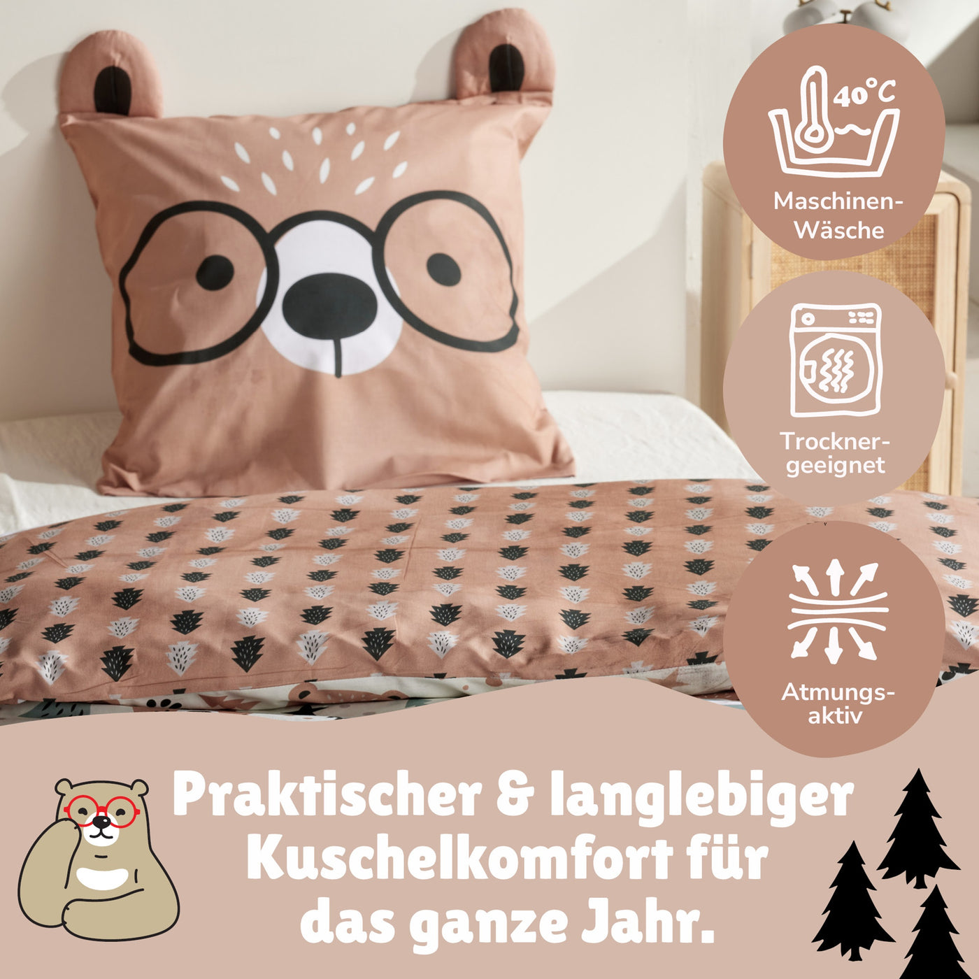 Waschhinweise & Pflegeanleitung für die Bettwäsche