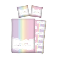 Regenbogen Bettwäsche 135x200 für Teenager Jugendliche Mädchen