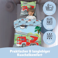 Waschhinweise Reißverschluss und Wendeseite Info zur Kinderbettwäsche