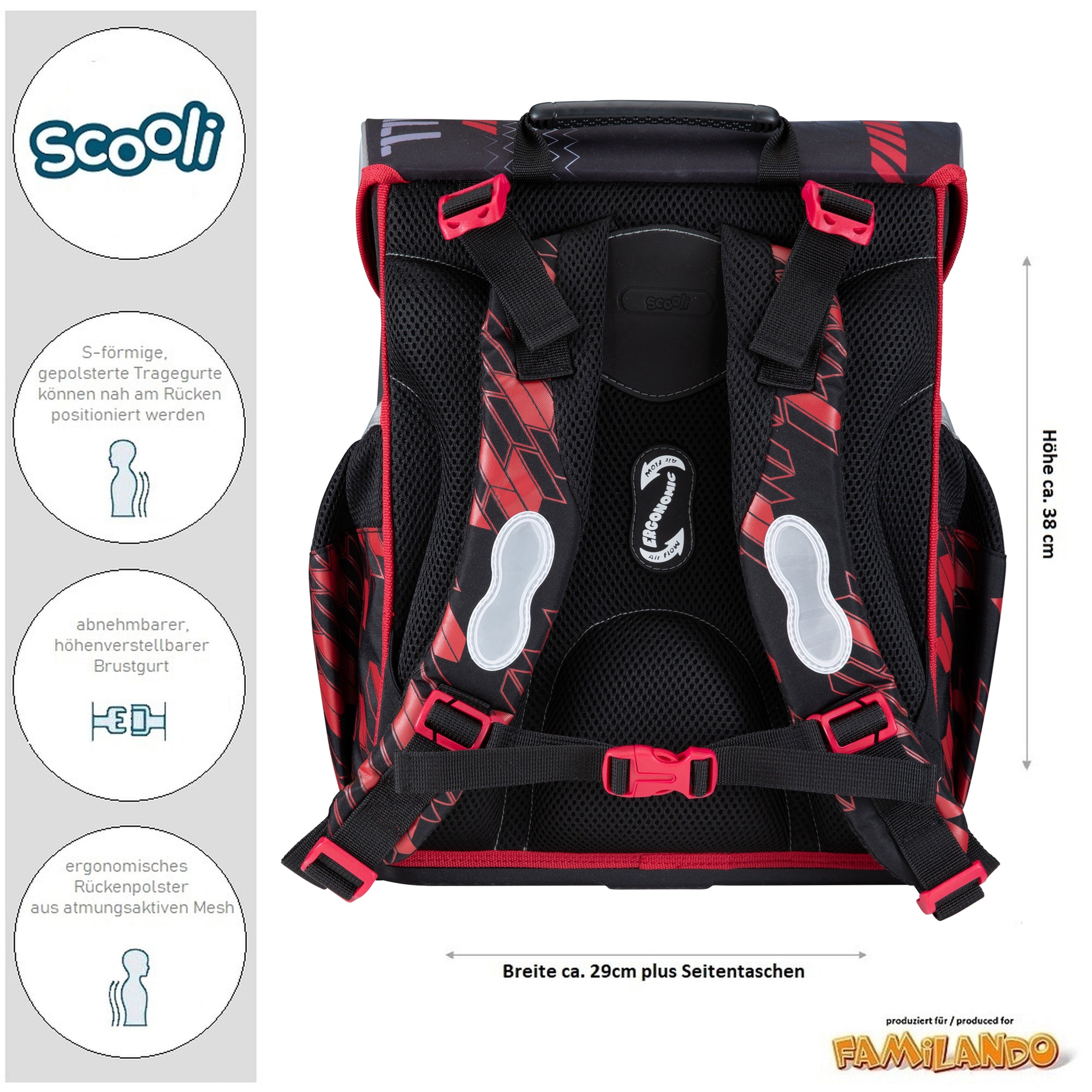 1. FC Nürnberg Schulranzen ergonomischer Tornister