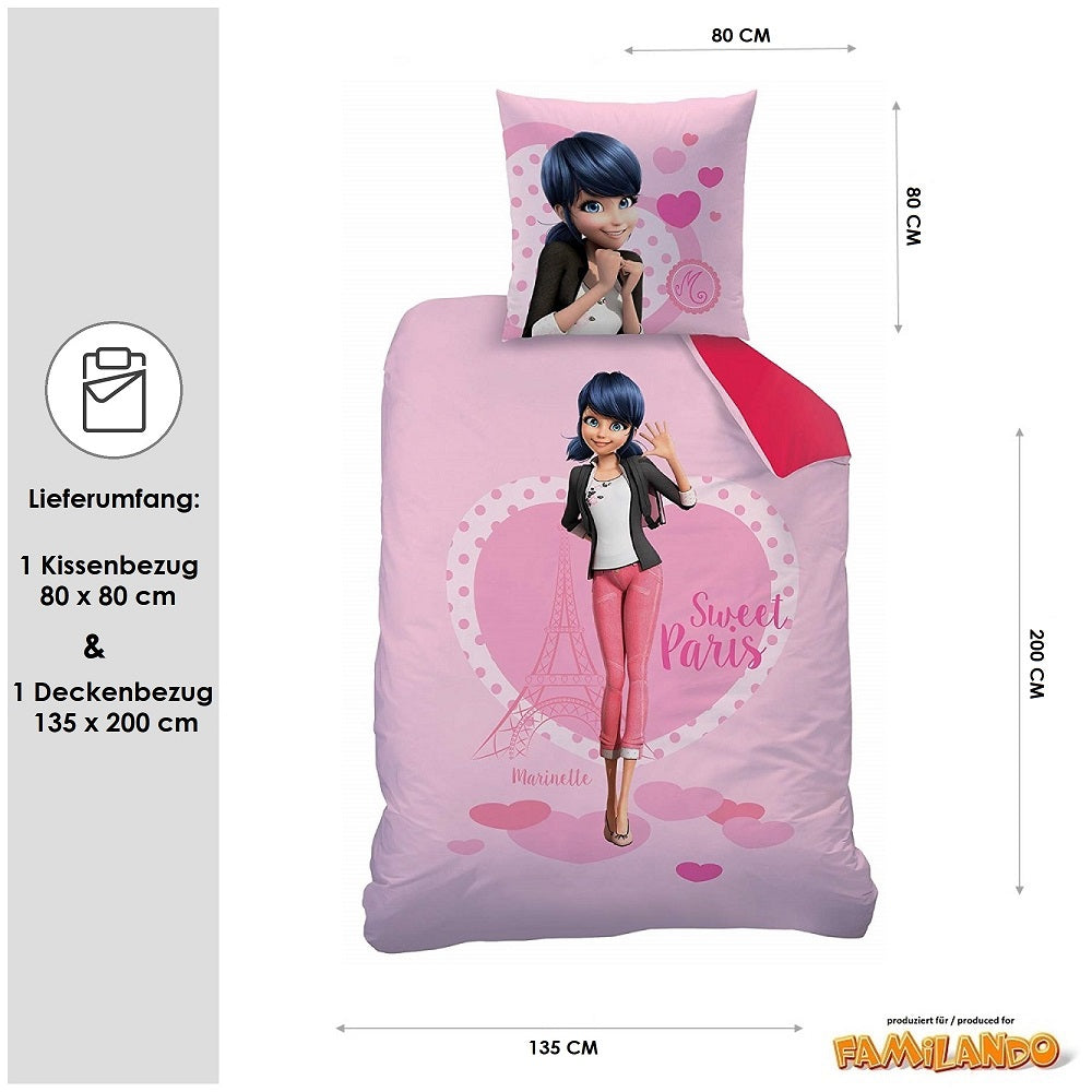 Ladybug Bettwäsche 135 x 200 für Kinder 100% Baumwolle