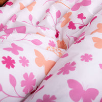 Pferde Bettwäsche Set 2-teilig 135x200 80x80 cm - Renforcé Bettwäsche für Mädchen aus 100% Baumwolle mit Reißverschluss - Rosa, Öko-Tex zertifiziert