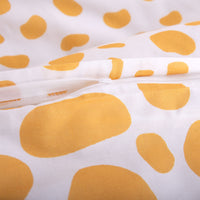 Kinderbettwäsche Set 135x200 80x80 cm Gelbes Tier Motiv mit Giraffe aus 100% Baumwolle mit Reißverschluss