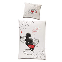Rückseite der Partner-Bettwäsche mit Mickey Mouse