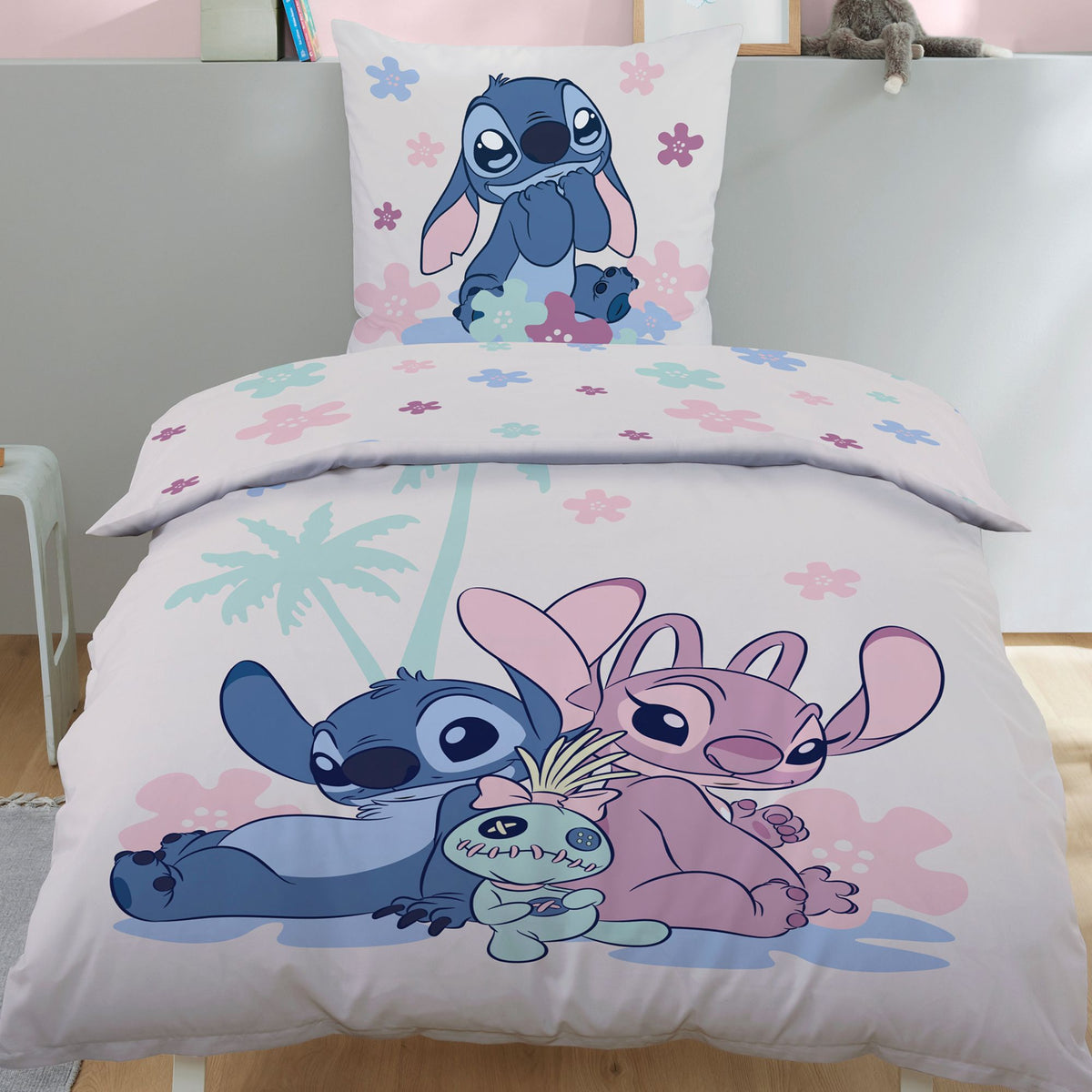 Stitch Bettwäsche Set Motiv Stitch & Angel