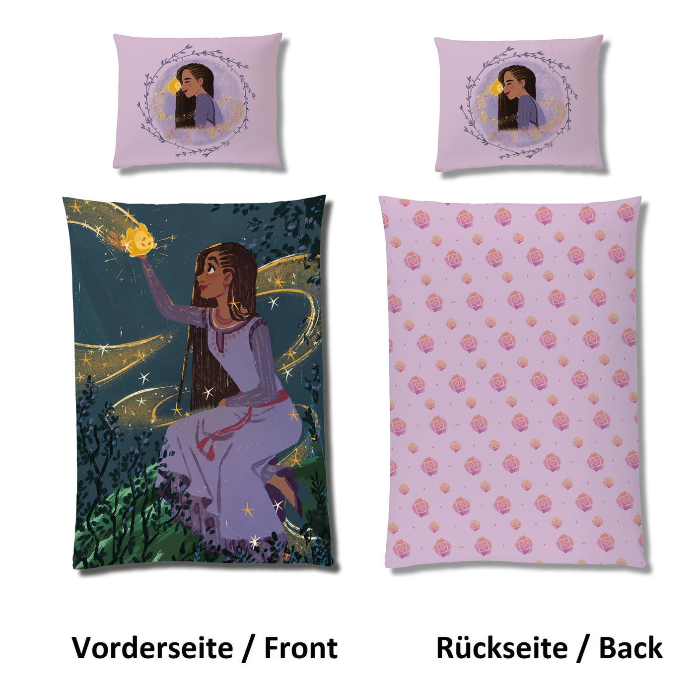 Disney Wish Bettwäsche 135x200 für Mädchen