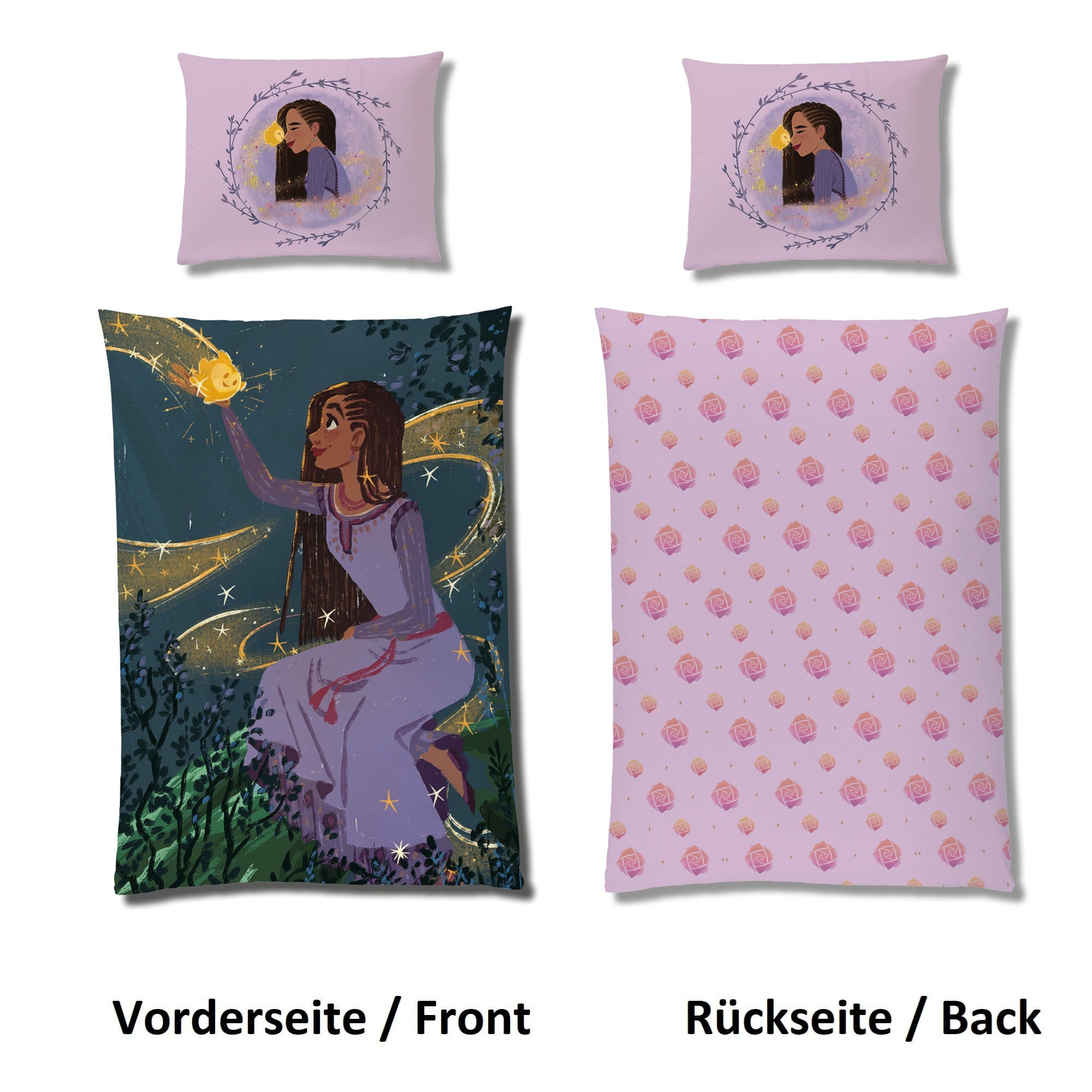 Disney Wish Bettwäsche 135x200 für Mädchen