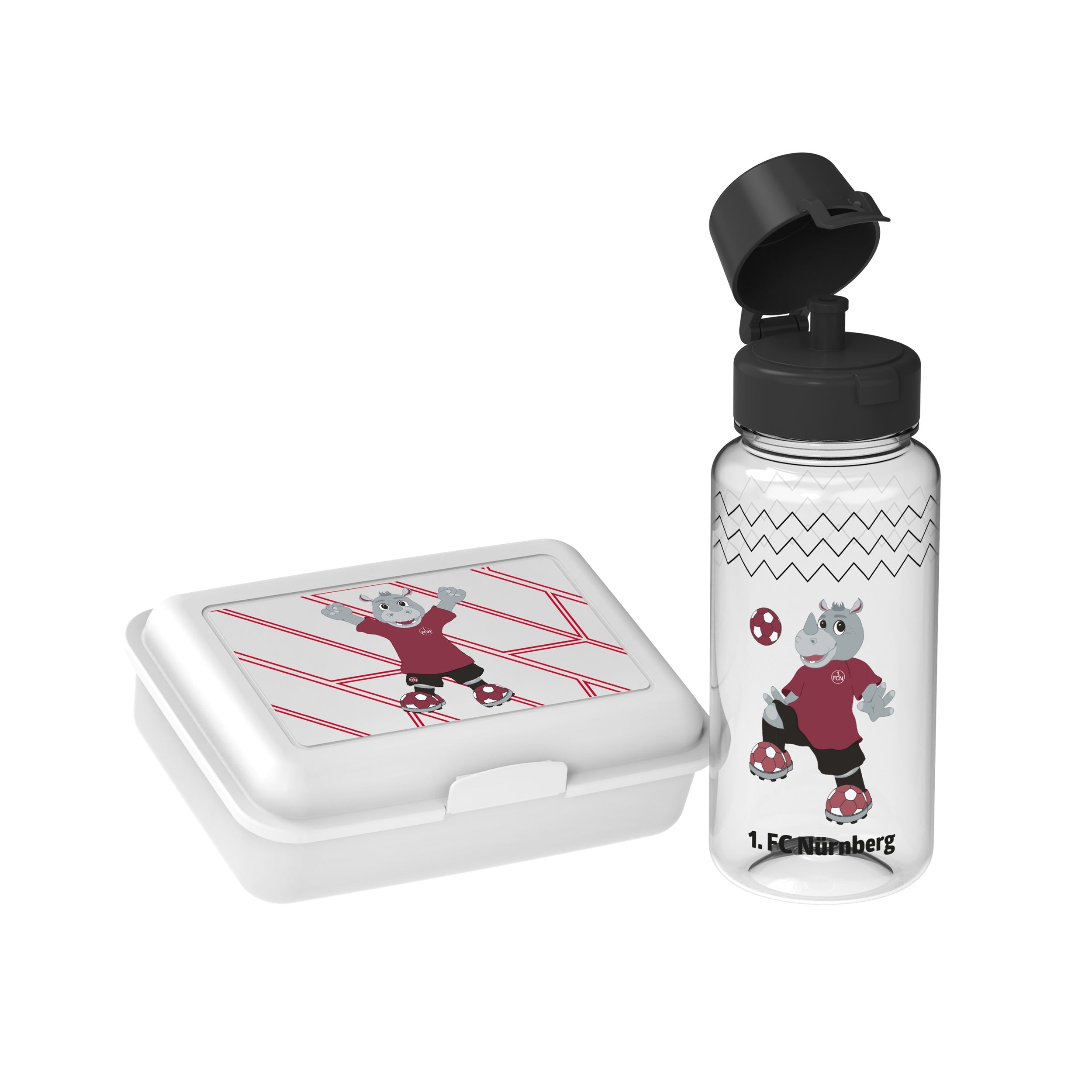1. FC Nürnberg Brotdose & Trinkflasche Maskottchen